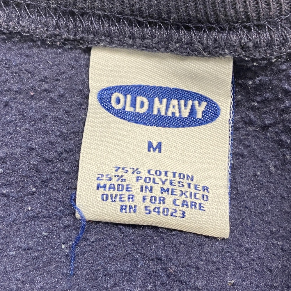 OLD NAVY VTG Y2K Oversized M Crewneck Sweatshirt Pullover Comfy Made in Mexico - Picture 4 of 8